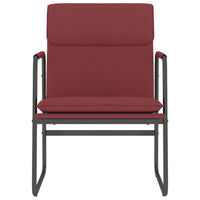 Sedia Lounge Rosso Vino 55x64x80 cm in Similpelle 351364