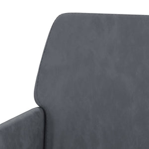Poltrona Grigio Scuro 62x79x79 cm Velluto 351373