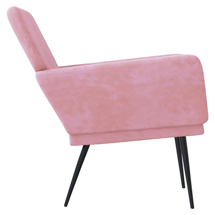 Poltrona Rosa 62x79x79 cm Velluto cod mxl 14647