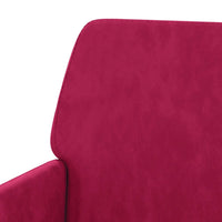 Poltrona Rosso Vino 62x79x79 cm Velluto 351376