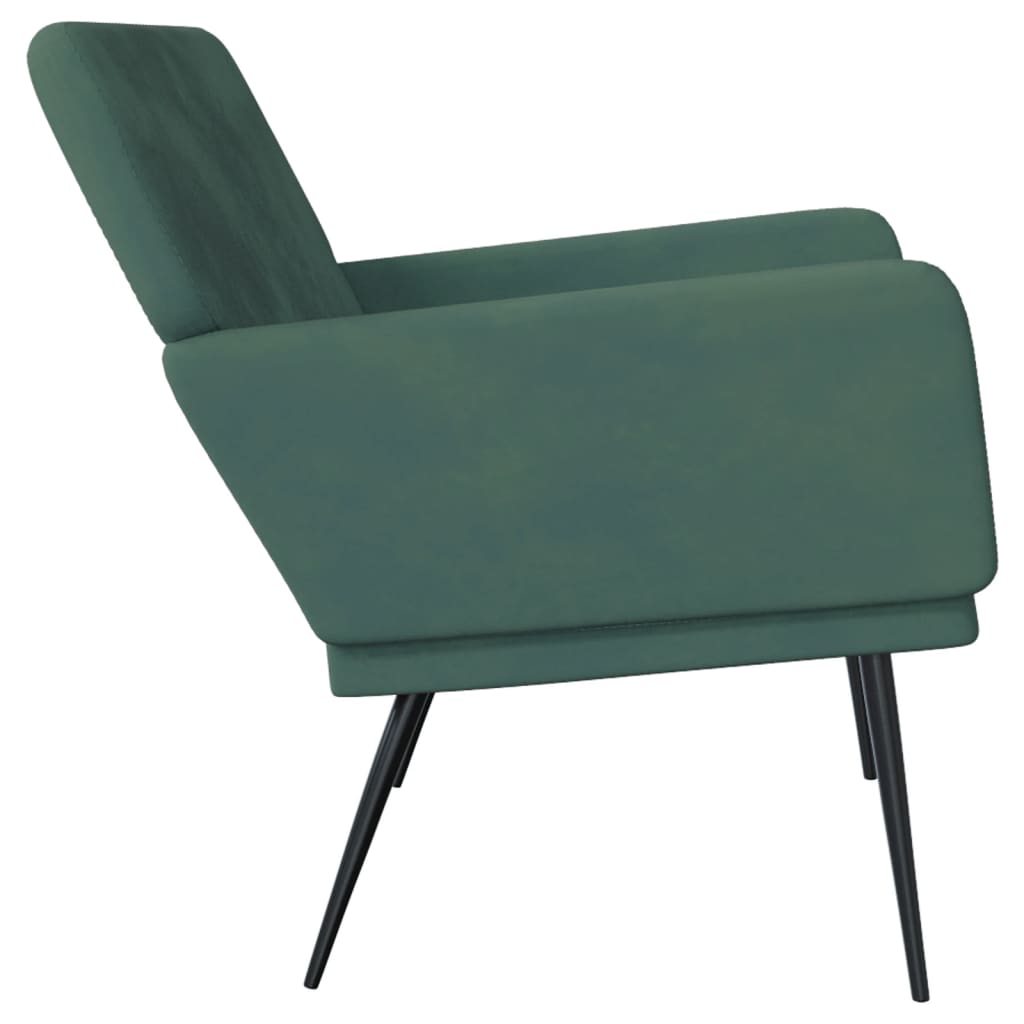 Panca Verde Scuro 108x79x79 cm in Velluto 351384