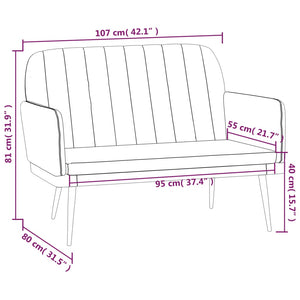 vidaXL Panca Cappuccino 107x80x81 cm in Similpelle
