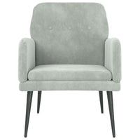 Poltrona Grigio Chiaro 62x79x79 cm Velluto 351404