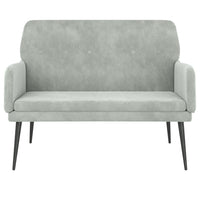 Panca Grigio Chiaro 108x79x79 cm in Velluto 351414