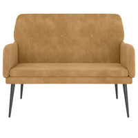 Panca Marrone 108x79x79 cm in Velluto 351421