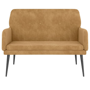 Panca Marrone 108x79x79 cm in Velluto 351421