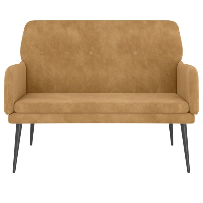 Panca Marrone 108x79x79 cm in Velluto 351421