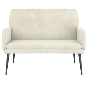 Panca Crema 108x79x79 cm in Velluto 351422