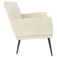 Panca Crema 108x79x79 cm in Velluto 351422