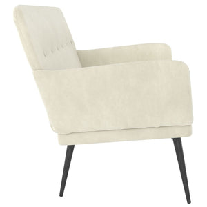 Panca Crema 108x79x79 cm in Velluto 351422