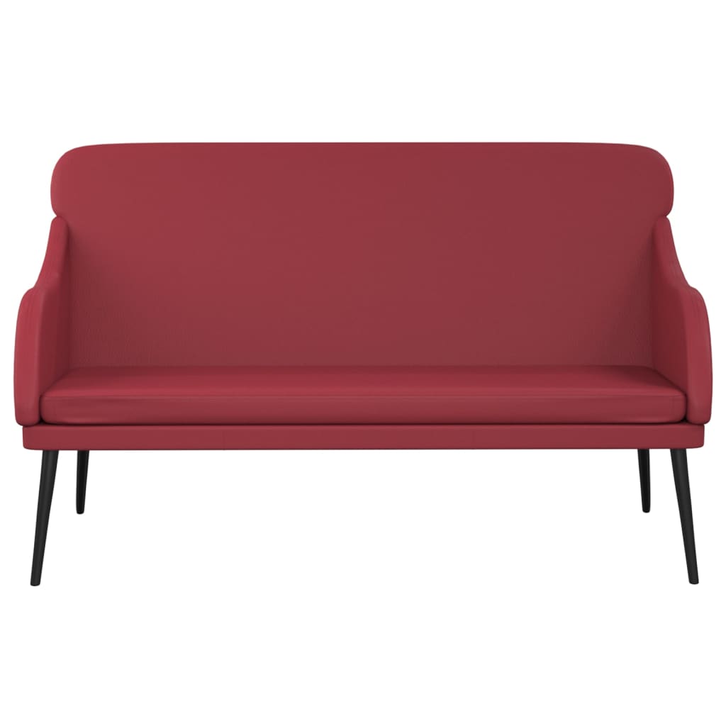 vidaXL Panca Rosso Vino 110x76x80 cm in Similpelle