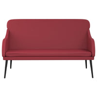 vidaXL Panca Rosso Vino 110x76x80 cm in Similpelle