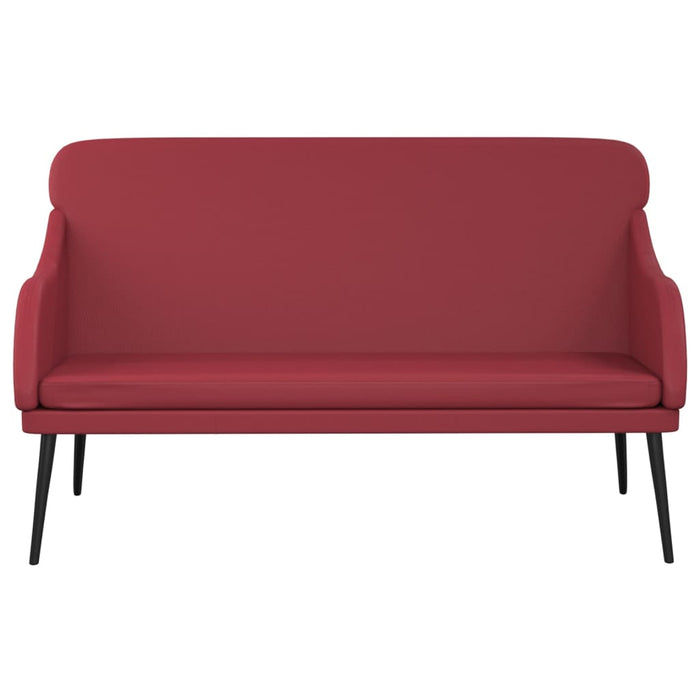 vidaXL Panca Rosso Vino 110x76x80 cm in Similpelle
