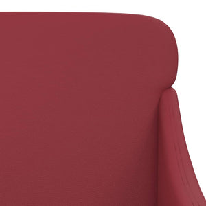 vidaXL Panca Rosso Vino 110x76x80 cm in Similpelle