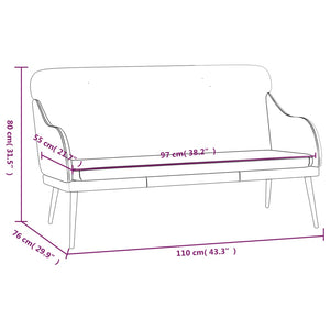 Panca Cappuccino 110x76x80 cm in Similpelle 351435