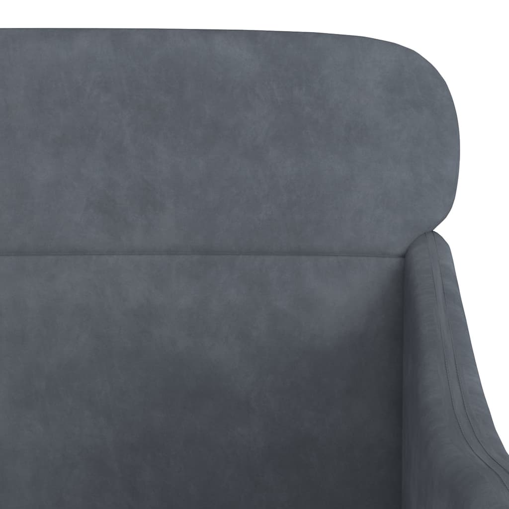 Poltrona Grigio Scuro 63x76x80 cm Velluto 351437