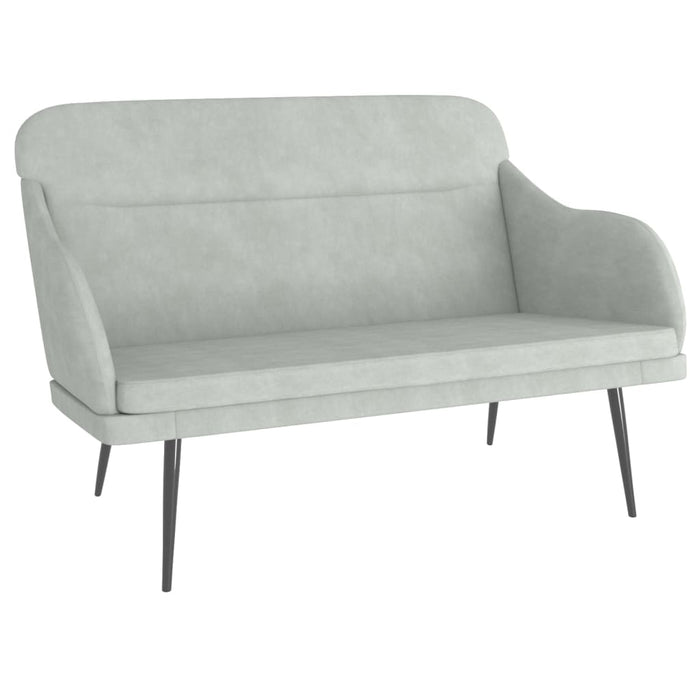 Panca/panca 110 x 76 x 80 cm velluto grigio chiaro 02_0010643