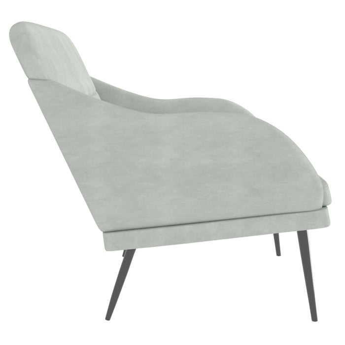 Panca/panca 110 x 76 x 80 cm velluto grigio chiaro 02_0010643