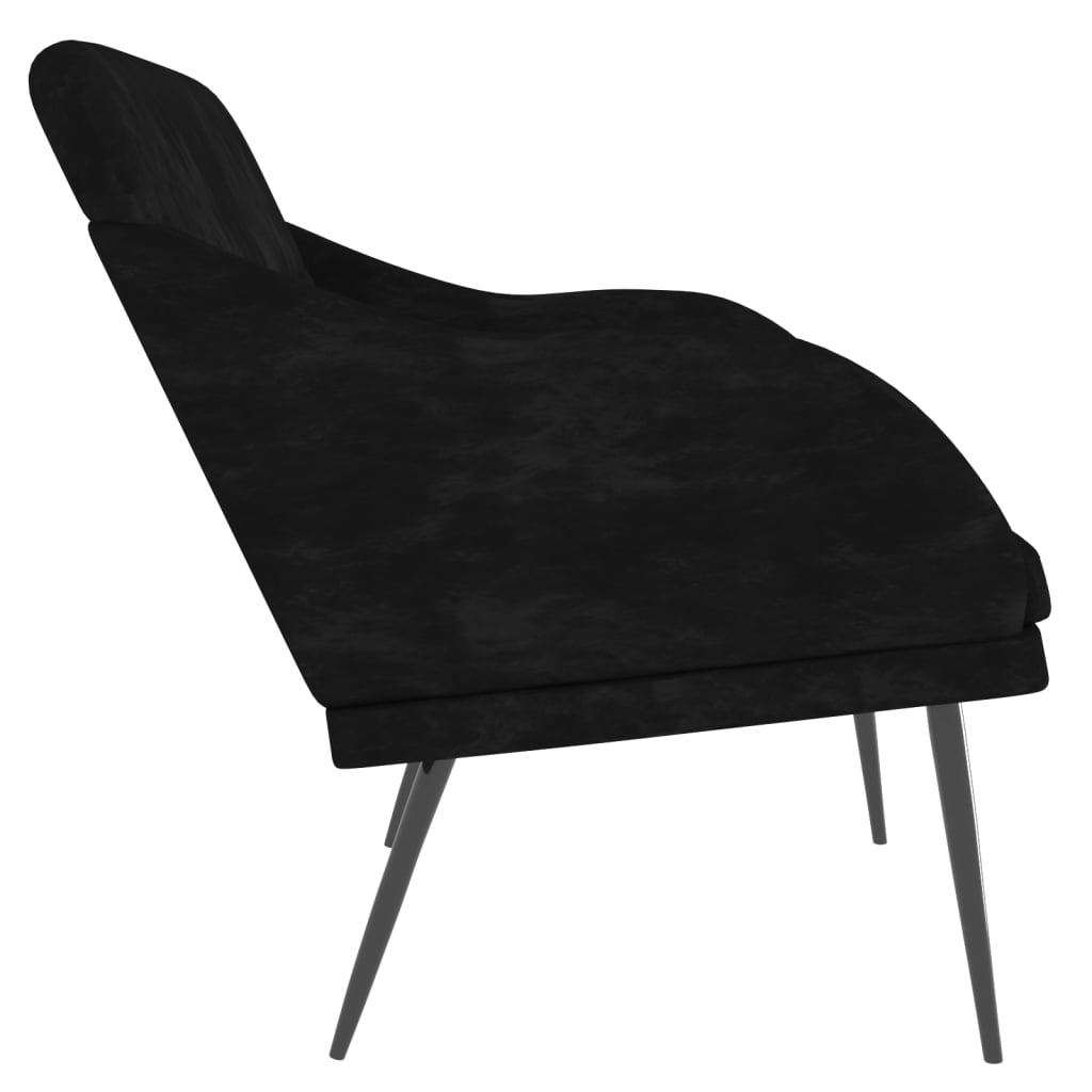 Panca Nera 110x76x80 cm in Velluto 351449