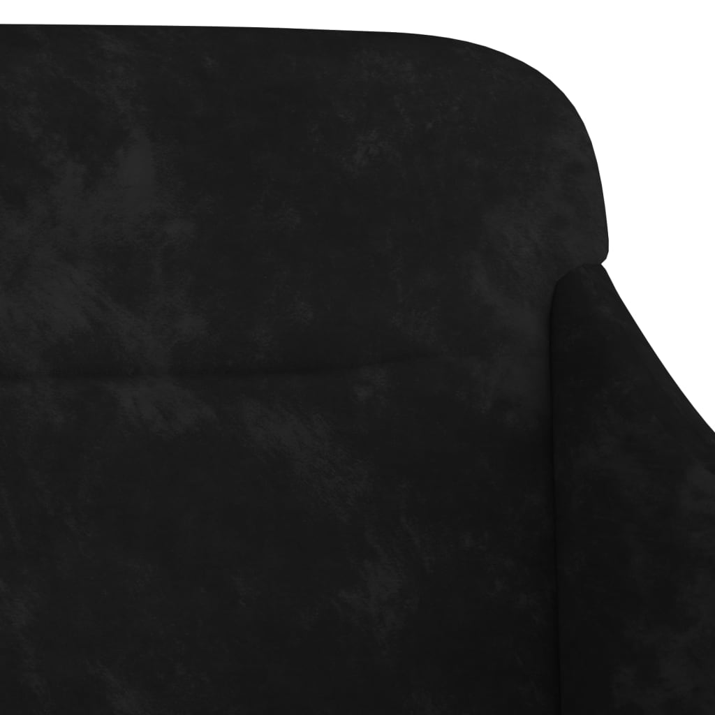 Panca Nera 110x76x80 cm in Velluto 351449