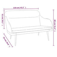 Panca Gialla 110x76x80 cm in Velluto 351450