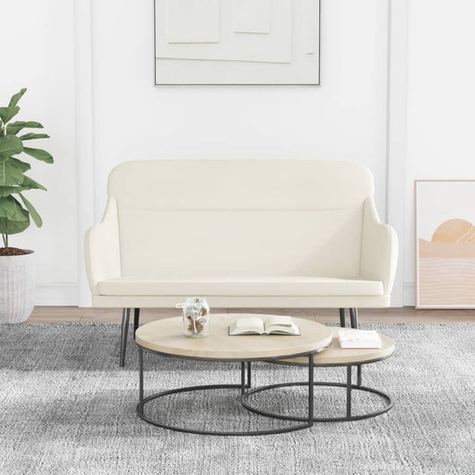 Panca Crema 110x76x80 cm in Velluto 351452