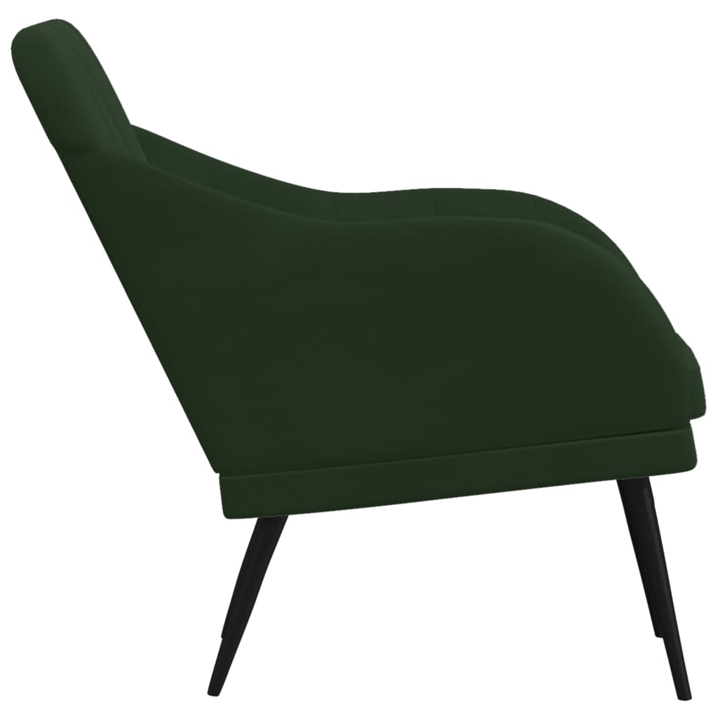 Poltrona Verde Scuro 63x76x80 cm Velluto 351456
