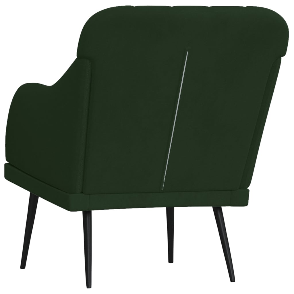 Poltrona Verde Scuro 63x76x80 cm Velluto 351456