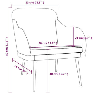 Poltrona Rosso Vino 63x76x80 cm Velluto 351458