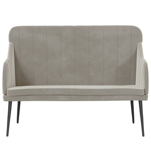 Panca Grigio Chiaro 110x76x80 cm in Velluto cod mxl 73382