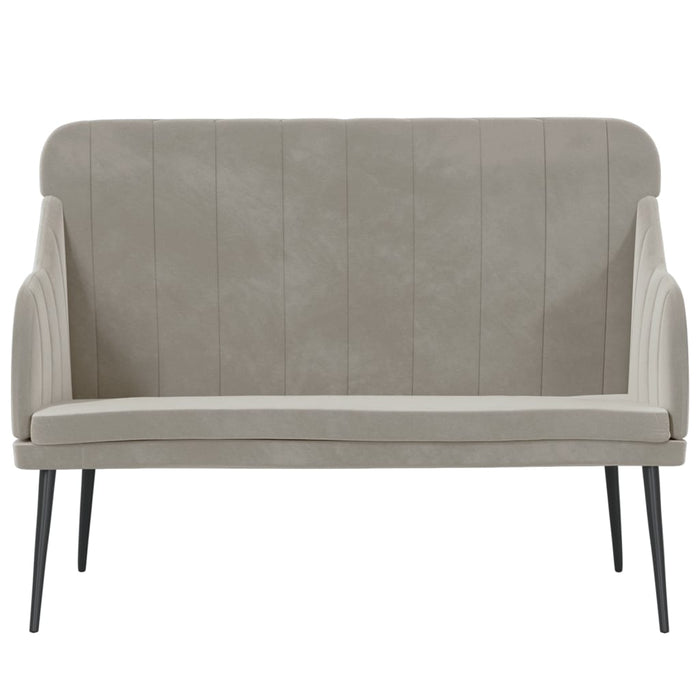 Panca Grigio Chiaro 110x76x80 cm in Velluto cod mxl 73382