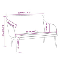 Panca Verde Scuro 110x76x80 cm in Velluto cod mxl 73381