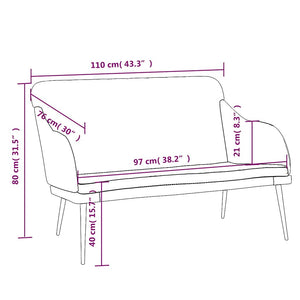 Panca Verde Scuro 110x76x80 cm in Velluto cod mxl 73381