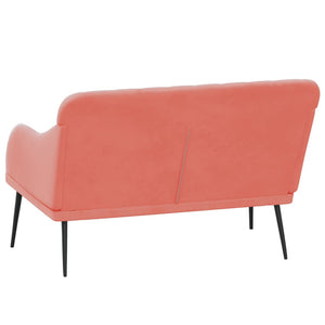 vidaXL Panca Rosa 110x76x80 cm in Velluto