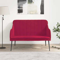 Panca Rosso Vino 110x76x80 cm in Velluto 351468