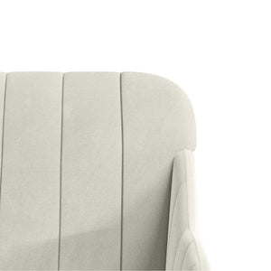 vidaXL Panca Crema 110x76x80 cm in Velluto