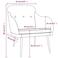 Poltrona Crema 63x76x80 cm in Tessuto 351480