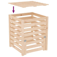 Compostiera 63,5x63,5x77,5 cm in Legno Massello di Pino 823808