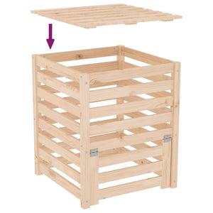 Compostiera 63,5x63,5x77,5 cm in Legno Massello di Pino 823808