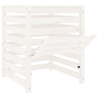 Compostiera Bianca 63,5x63,5x77,5 cm in Legno Massello di Pino cod mxl 41301