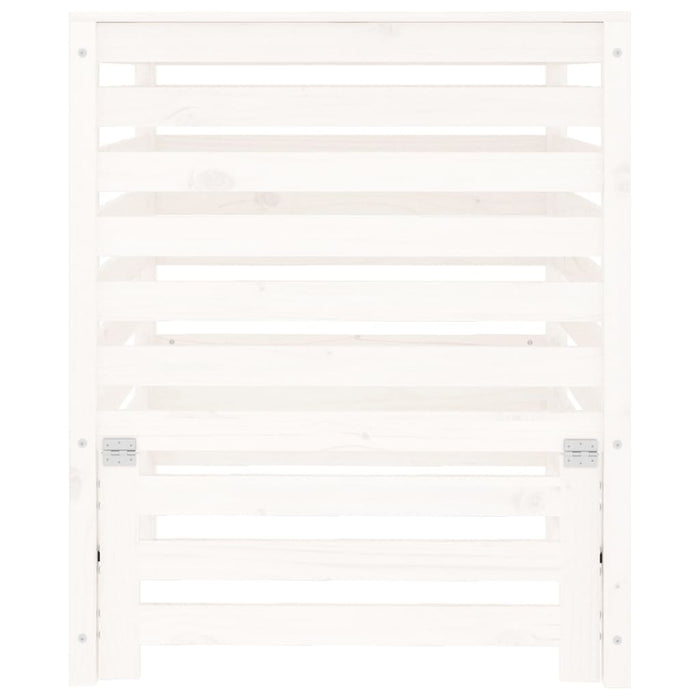 Compostiera Bianca 82,5x82,5x99,5 cm in Legno Massello di Pino cod mxl 44369