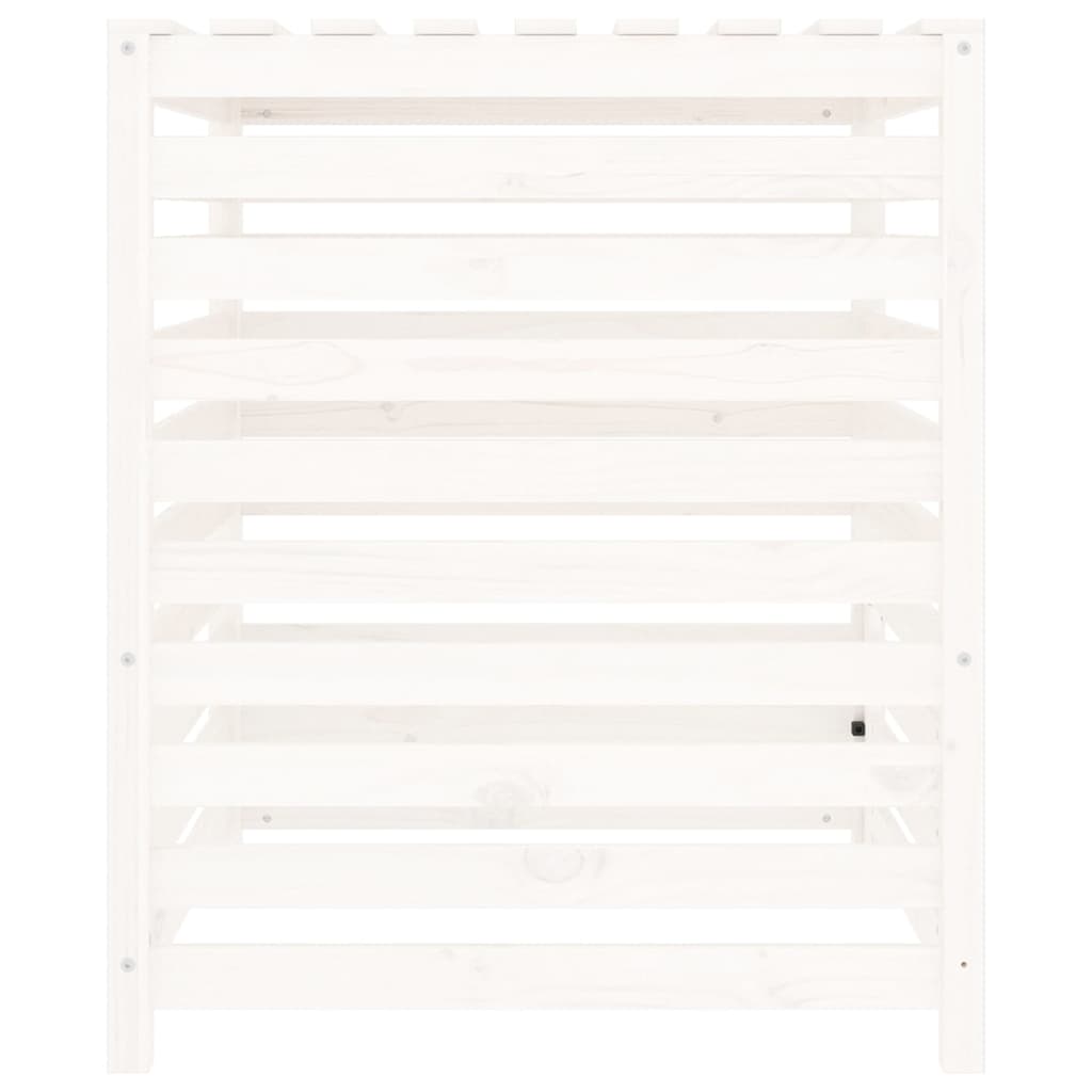 Compostiera Bianca 82,5x82,5x99,5 cm in Legno Massello di Pino cod mxl 44369