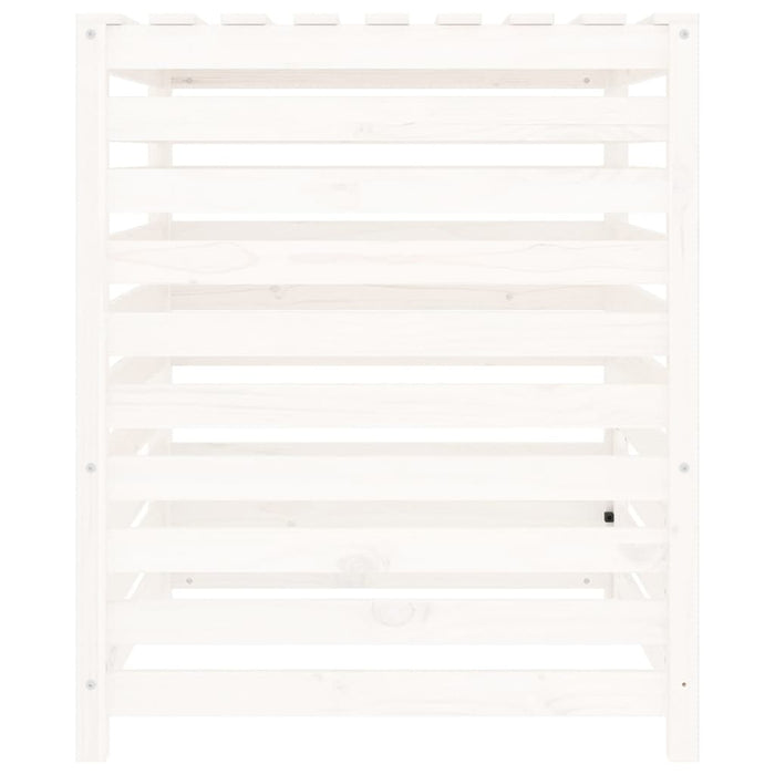 Compostiera Bianca 82,5x82,5x99,5 cm in Legno Massello di Pino cod mxl 44369