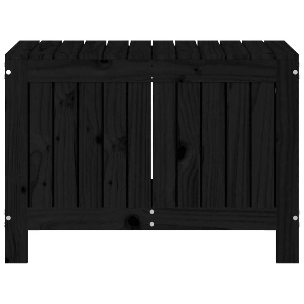 Cassetta portaoggetti per mobili da giardino 76 x 42,5 x 54 cm in legno massello di pino nero 02_0013115