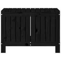Cassetta portaoggetti per mobili da giardino 76 x 42,5 x 54 cm in legno massello di pino nero 02_0013115