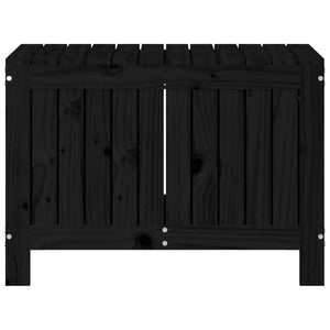Cassetta portaoggetti per mobili da giardino 76 x 42,5 x 54 cm in legno massello di pino nero 02_0013115