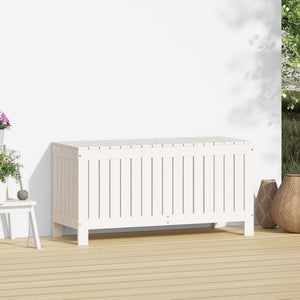 Cassetta portaoggetti per mobili da giardino 108 x 42,5 x 54 cm in legno di pino bianco 02_0013068