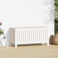 Contenitore Giardino Bianco 108x42,5x54 cm Legno Massello Pino cod mxl 74363