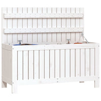 Contenitore Giardino Bianco 108x42,5x54 cm Legno Massello Pino cod mxl 74363