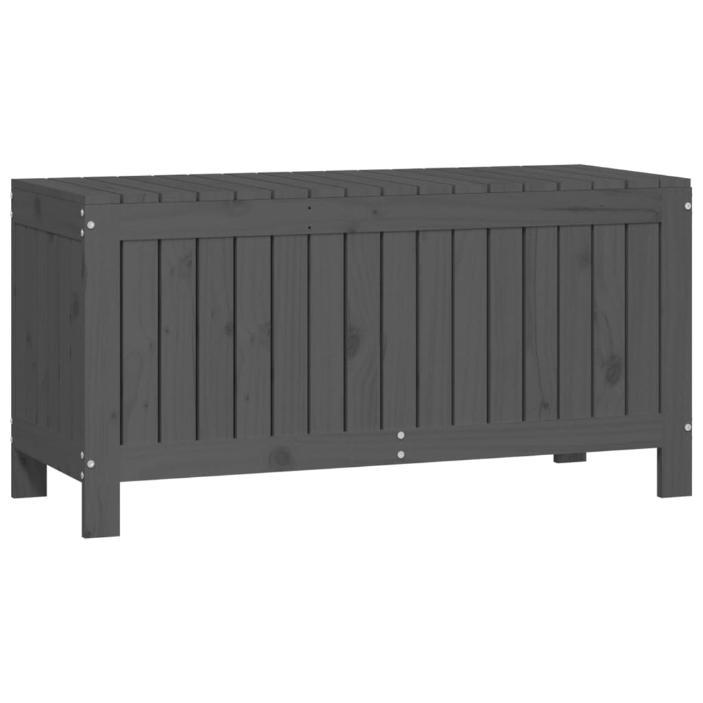 Cassetta portaoggetti per mobili da giardino 108 x 42,5 x 54 cm in legno di pino grigio 02_0013076